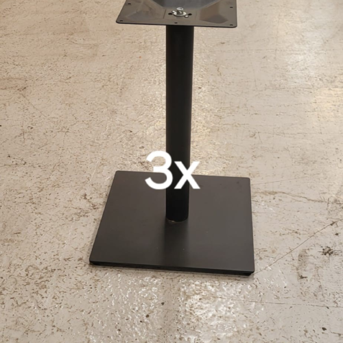 Black dining base 500x500mm footprint x730 high (round stem)