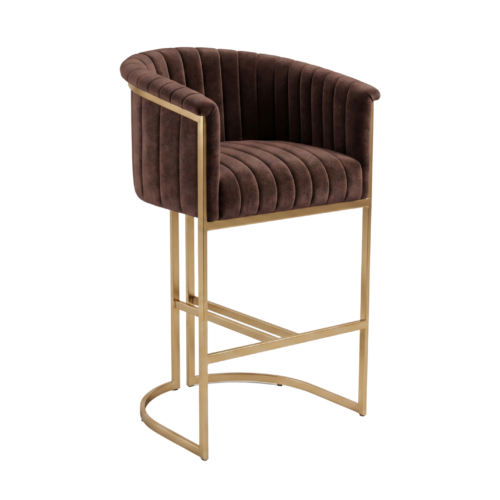 Carmen Brass Effect Deluxe Barstool