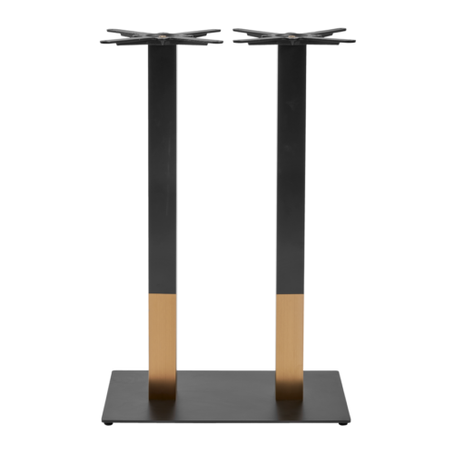 VTB-TB BOSTON SLEEK - BLACK AND GOLD LARGE RECT - BAR TABLE BASE