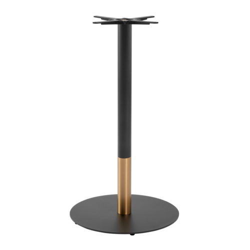VTB-TB BOSTON SLEEK - BLACK AND GOLD LARGE ROUND - BAR HEIGHT TABLE BASE