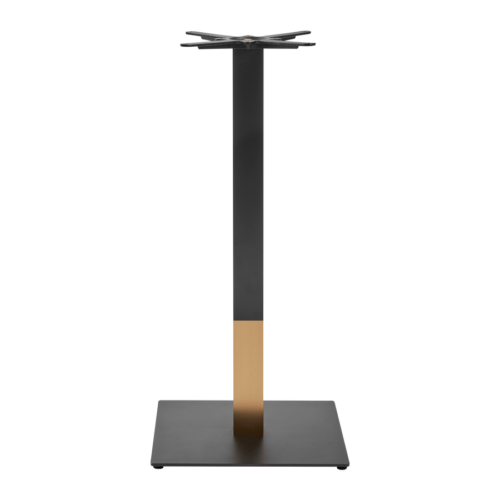 VTB-TB BOSTON SLEEK - BLACK AND GOLD LARGE SQUARE - BAR TABLE BASE