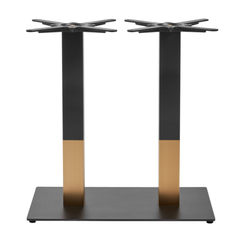 VTB-TB BOSTON SLEEK - BLACK AND GOLD LARGE RECT - DINING TABLE BASE