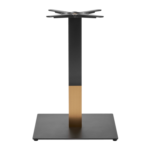 VTB-TB BOSTON SLEEK - BLACK AND GOLD LARGE SQUARE - DINING TABLE BASE
