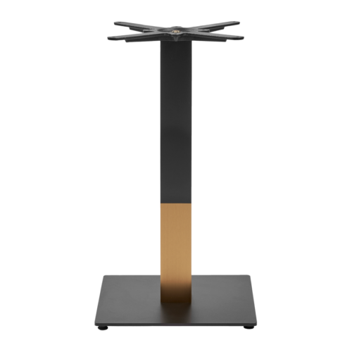 VTB-TB BOSTON SLEEK - BLACK AND GOLD SMALL SQUARE - DINING  TABLE BASE