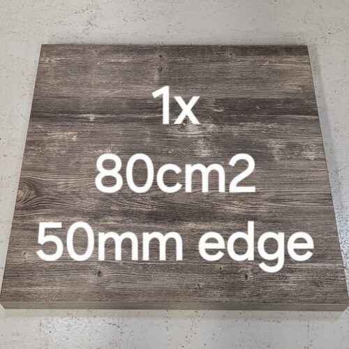 Wooden 800 x 800mm 50mm edge table top Grey