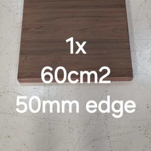 Brown 600 x 600mm 50mm edge table top
