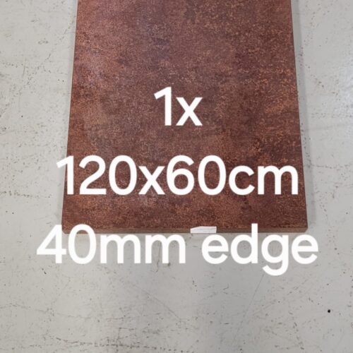 Rust effect 1200 x 700mm 30mm edge table top
