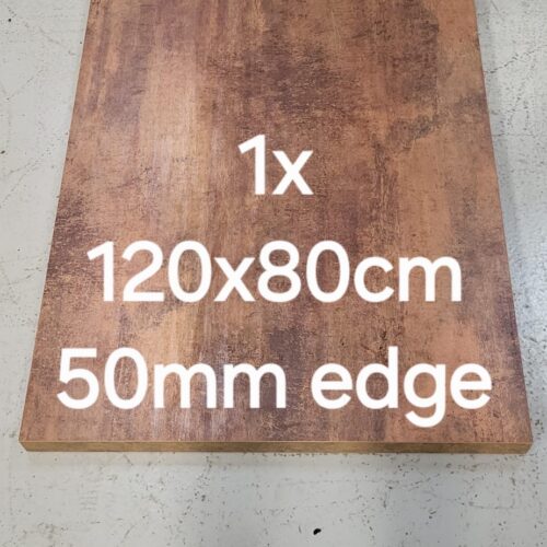 Rust finish 1200 x 800mm 50mm edge table top