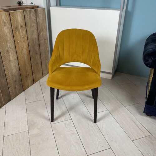 SHARK DINING CHAIRS IN VELVET FLUTED BACKS