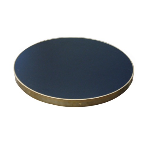 Black Laminate Top With Brass Edging