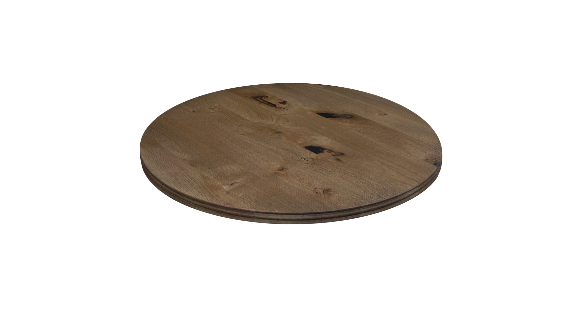 Character Oak top with black oiled finish and fluted profile edge
