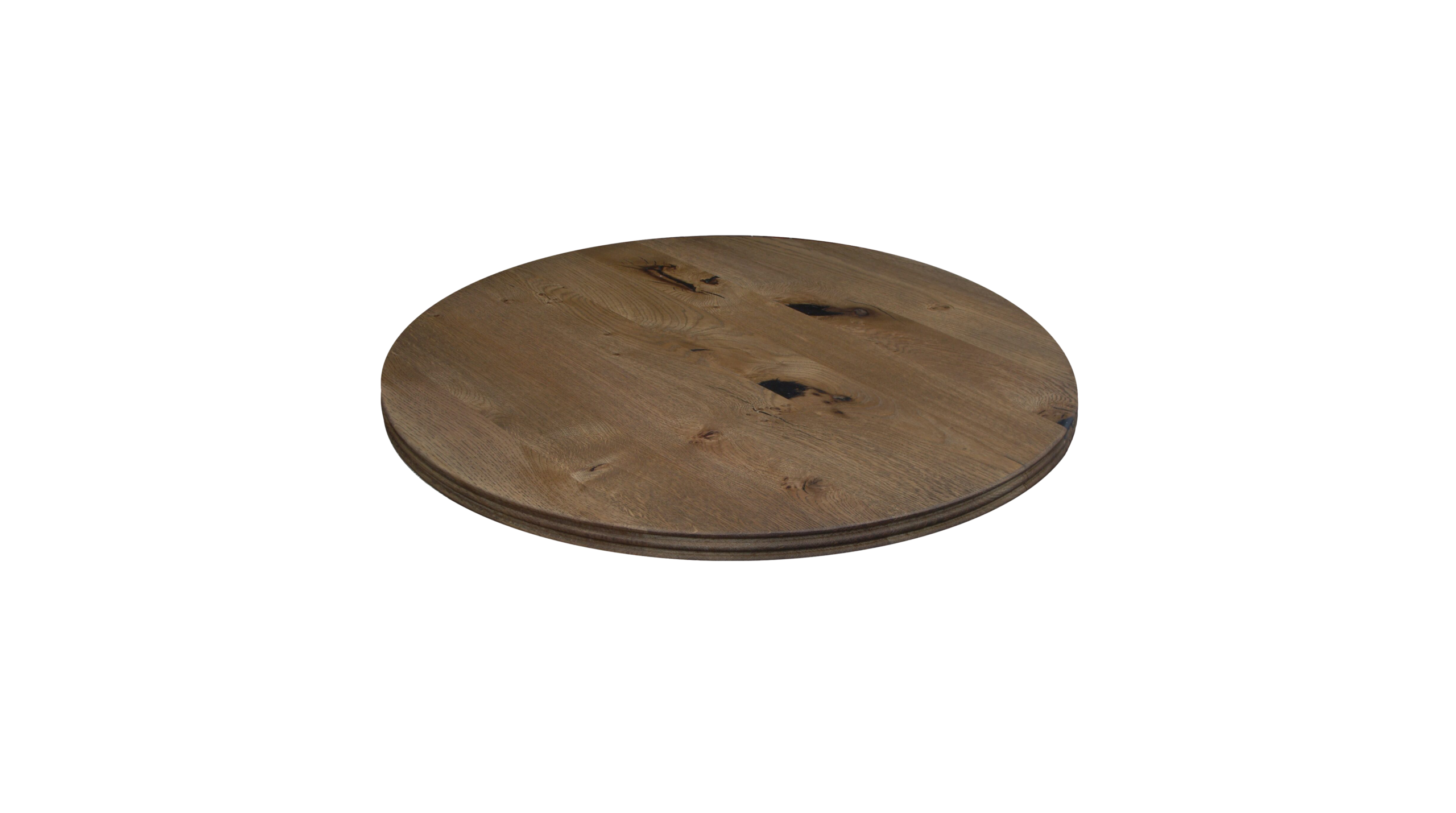 Character Oak top with black oiled finish and fluted profile edge