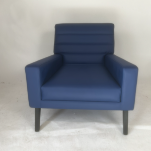 BLUE SMOOTH ARMCHAIR X2, HARRIET CLEARANCE