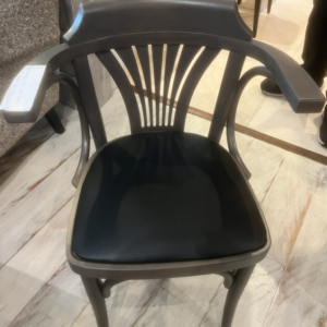 BLACK CUSHIONED SEAT DINING CHAIR, £25 X1, SHOWROOM CLEARANCE