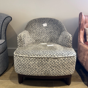 Winnie White & Grey Patterned Large Armchair, £200 X1, SHOWROOM CLEARANCE