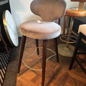The Ellie Stool in Pink Shell Velour, £100 X1, SHOWROOM CLEARANCE