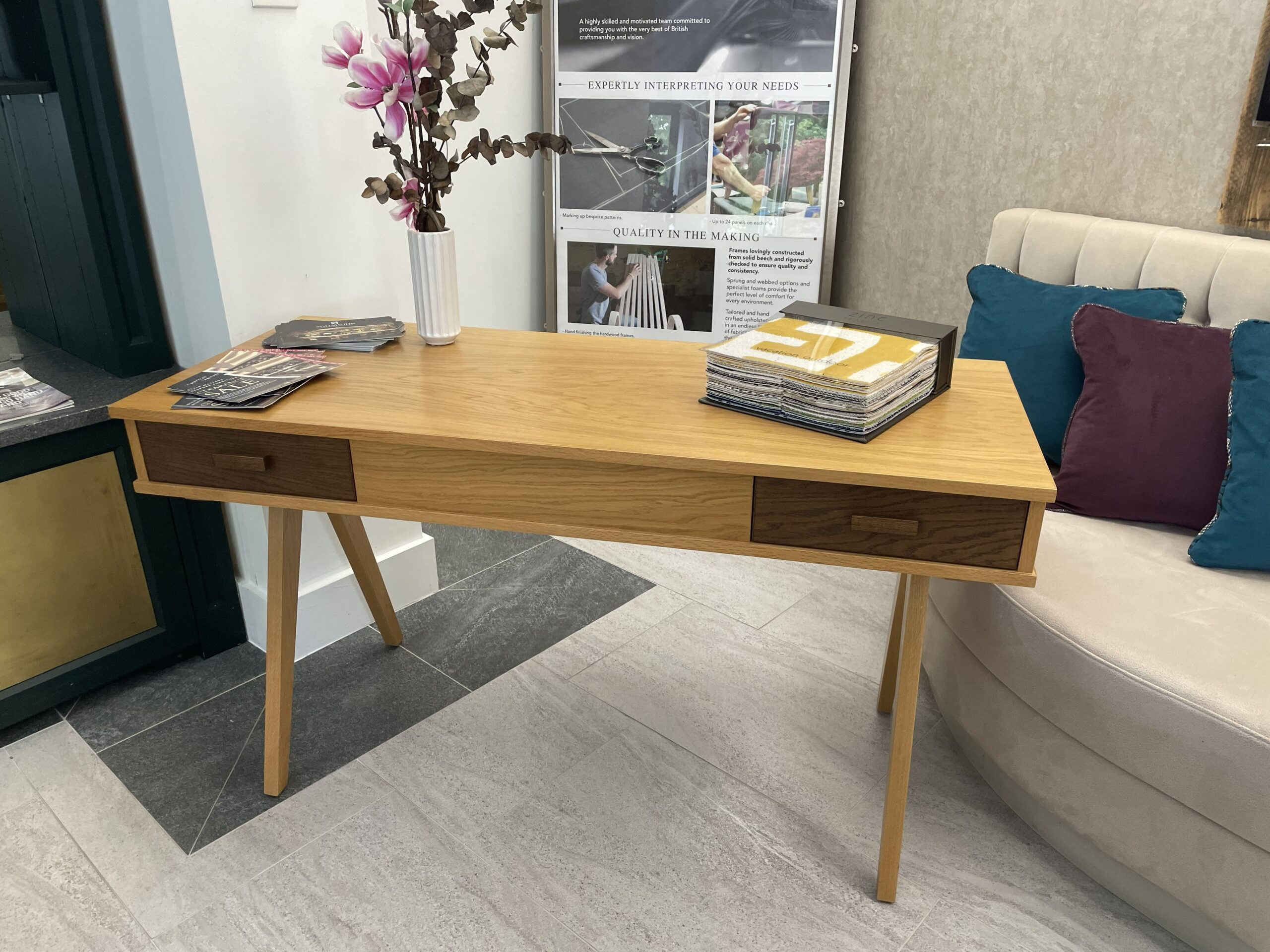 Wooden Console Table with Drawers, X1 in stock